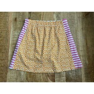 J.McLaughlin Women's Golf Tennis Pickleball Mini Skort Orange Pink Geo Stripe Sm